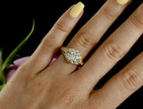 3.5ct Round Cut Diamond Elegant Cocktail Engagement Ring 14k Yellow Gold Finish