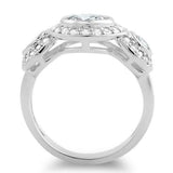 2.28ct Round Cut VVS1 Diamond Engagement Ring Trilogy Halo 14k White Gold Finish