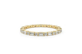 Full Eternity Wedding Band 1.6ct Baguette Cut Diamond 14k Yellow Gold Finish