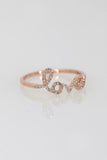 0.45ct Round Cut Diamond Engagement Ring Love Word Design 14k Rose Gold Finish