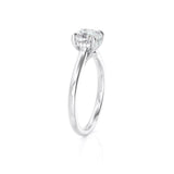 1ct Cushion Diamond Engagement Ring Classic 4 Prong Solitaire 14k WhiteGold Over