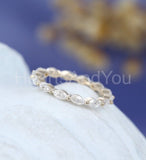0.3ct Marquise Simulated Diamond Single Prong Wedding Band 14k YellowGold Plated