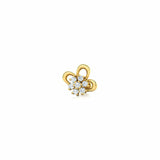 0.5ct Round Diamond Stylish Nose Pin Ring Piercing Women 14k Yellow Gold Finish