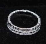 3ct Round Cut VVS1D Diamond Wedding Ring Band 14k White Gold Finish Anniversary