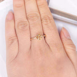 1.2ct Marquise Cut Yellow Citrine 3 Stone Leaf Design Ring 14k YellowGold Finish