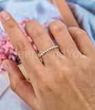 0.5ct Round Cut Moissanite Single Prong Women Wedding Band 14k YellowGold Plated
