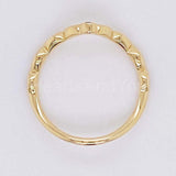 0.3ct Round Cut Moissanite Curved Stacking Wedding Band 14k Yellow Gold Plated
