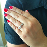 Infinity Engagement Ring 1.5ct Round Brilliant Cut Diamond 14k White Gold Finish