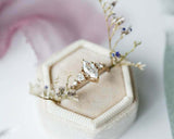 Five Stone Engagement Ring 1.7ct Marquise Cut VVS1D Diamond 14k Rose Gold Finish