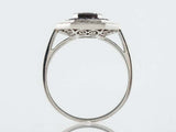 2.5ct Radiant Cut Diamond Engagement Ring Dual Halo Art Deco 14k White Gold Over