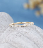 0.3ct Marquise Simulated Diamond Half Eternity Wed Band 14k Yellow Gold Plated