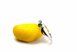 0.2ct Engagement Ring Round Cut Green Peridot Solitaire 14k White Gold Finish