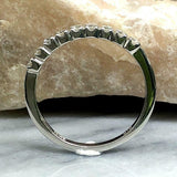 1ct Round Cut Diamond Wedding Band Ring Stackable Women 14k White Gold Finish