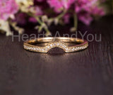 0.5ct Round Cut Moissanite Stacking Anniversary Wed Band 14k Yellow Gold Plated