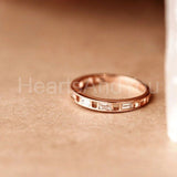 0.5ct Baguette Cut Simulated Diamond Channel Set Wed Band 14k Rose Gold Plated
