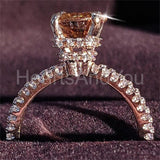 1ct Round Cut Simulated Morganite Hidden Dual Halo Ring 14k White Gold Plated