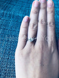 0.45ct Round Cut Moissanite Solitaire Women Engagement Ring 14k WhiteGold Plated