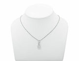 0.2ct Round Cut VVS1D Diamond Pendant Interlocked Infinity 14k White Gold Finish