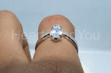 0.5ct Marquise Simulated Diamond Solitaire Engagement Ring 14k White Gold Plated