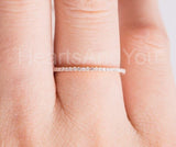 0.2ct Round Cut Moissanite Eternity Minimalist Wedding Band 14k Rose Gold Plated
