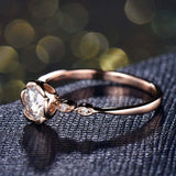1.2ct Round Cut VVS1D Diamond Engagement Ring Promise Women 14k Rose Gold Finish
