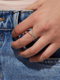 0.15ct Round Cut Moissanite Zigzag Cross Engagement Ring 14k Yellow Gold Plated
