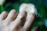 0.4ct Round Cut Simulated Diamond Pearl Minimalist Ring 14k Yellow Gold Plated