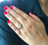 Accents Solitaire Engagement Ring 1.4ct Round Cut Diamond 14k White Gold Finish