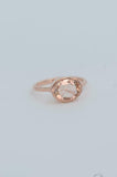 1ct Oval Cut Peach Morganite Bezel Set Solitaire Women Ring 14k Rose Gold Finish