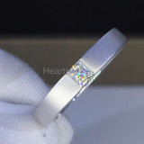 0.4ct Princess Simulated Diamond Solitaire Engagement Ring 14k White Gold Plated