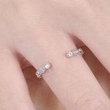 Open Milgrain Eternity Wedding Ring Band 1ct Round Diamond 14k White Gold Finish