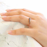 1.2ct Round Black Diamond Tiara Crown Stackable Wedding Band 14k RoseGold Finish