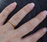 1Ct Round Cut VVS1 Diamond Knuckle Design Engagement Ring 14K Yellow Gold Finish