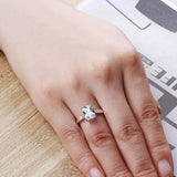 1.5ct Radiant Cut Diamond Engagement Ring Solitaire Women 14k White Gold Finish