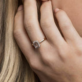 1.3ct Emerald Cut Peach Morganite Solitaire Engagement Ring 14k Rose Gold Finish