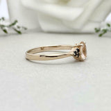 1.5ct Engagement Ring Oval Cut Peach Morganite Solitaire 14k Yellow Gold Finish