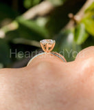 0.5ct Round Cut Moissanite 6 Prong Women Engagement Ring 14k Yellow Gold Plated