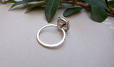 2ct Cushion Cut Peach Morganite Engagement Ring 14k White Gold Over Diamond Halo