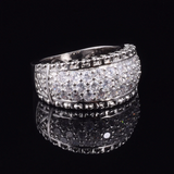 3ct Round Cut VVS1 Diamond Wedding Ring Band 14k White Gold Finish Half Eternity