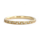 0.5ct Round Cut Diamond Geometric Pattern Eternity Band 14k Yellow Gold Finish