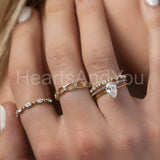 0.5ct Round Cut Moissanite Open Link Chain Wedding Band 14k Yellow Gold Plated