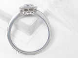 2.4ct Engagement Ring Round Cut Diamond Vintage Inspired 14k White Gold Finish