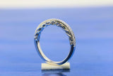 1.4ct Round Cut Diamond Wedding Band Mligrain Filigree 14k White Gold Finish