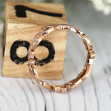 1Ct Round Cut DVVS1 Diamond Milgrain Vintage Wedding Band 14K Rose Gold Finish