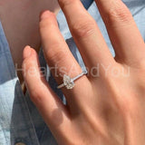 2.2ct Pear Simulated Diamond Hidden Halo Engagement Ring 14k White Gold Plated