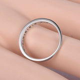 Half Eternity Wedding Ring Band 1.3ct Round Cut Diamond 18k White Gold Finish