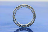 2.4ct Cushion Blue Sapphire Filigree Milgrain Bridal Set Ring 14k WhiteGold Over