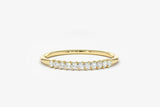 0.6ct Wedding Ring Band Round Cut Diamond Minimalist Design 14k Yellow Gold Over