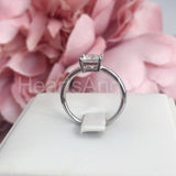 0.2ct Princess Simulated Diamond Solitaire Engagement Ring 14k White Gold Plated