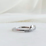 0.2ct Round Cut Moissanite Infinity Women Engagement Ring 14k White Gold Plated